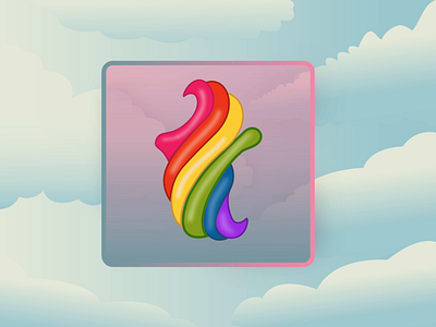 Tumblr App Icon Redesign animation app design app icon branding clouds graphic design iconography illustration logo design motion graphics rainbow swirl tumblr tumblr app icon ui app design