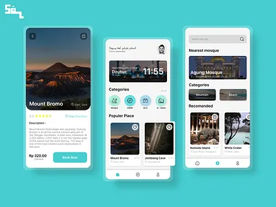 Safar App - halal tourism app app design logo ui uiux ux