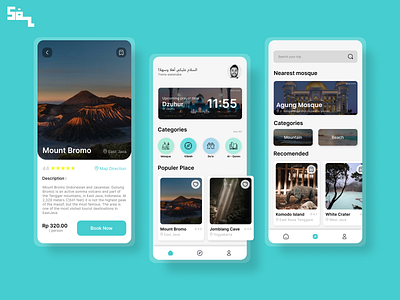 Safar App - halal tourism app app design logo ui uiux ux