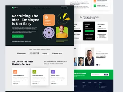 Find Out Best Employees Service Landing page agency branding employee engagement employees graphic design homepage hr platform human resources employer job application job listing job search platform landing page management marketing mockup modern design popular shots recruitment agency ui uiux