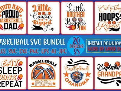 Basketball Svg Bundle dxf