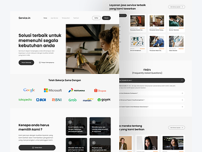Service.in - Home Service design graphic design home home service homeservice indo indonesia landing page landingpage service ui