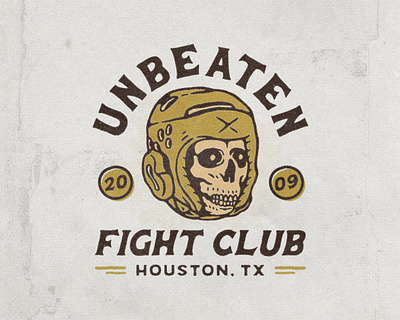 Unbeaten Fight Club Badge Design angonmangsa badge badge design badges boxing branding design designforsale graphicdesign hand drawn illustration logo merchandise patch skull skull design tshirt typography vector vintage