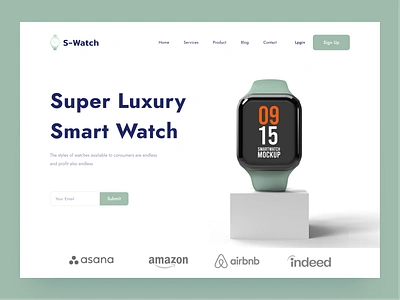 Smart Watch Landing Page apple watch design ecommerce website electronics device kitty uix landing landing page online shop page smart watch smart watch website smart world smartwatch ui ux watch wearable web web design website design