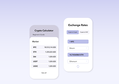 Calculator - Crypto Calculator | UI Daily Challenge 004 app design crypto dailyui dailyuichallenge ui