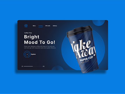 Café Landing Page | Coffee Shop Website | Coffee Shop Web Banner branding cafe coffeewebite design drinks ecommerce landing page mockup tea ui web design web development website