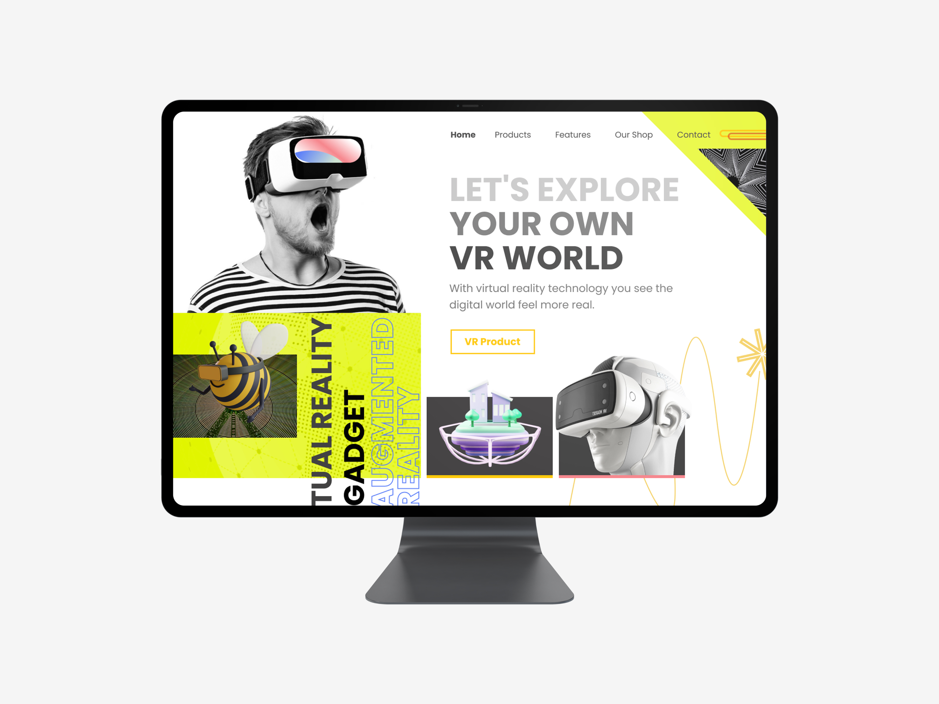 Augmented Reality Website Landing Page Template By Saiful Miah For ...