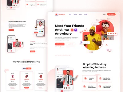 App/Software Landing page Design agency landing page app design app landing page graphic design ui ux webapp website design