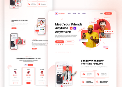 App/Software Landing page Design agency landing page app design app landing page graphic design ui ux webapp website design