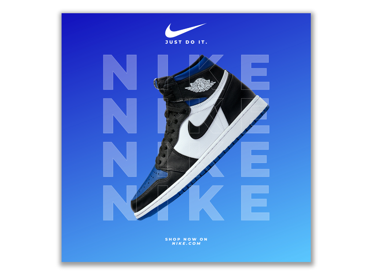 Sneaker Banner Ad ad ads advertising advertisment banner banner ad banner design design graphic design graphic designer marketing nike sneakers social media social media design social media post