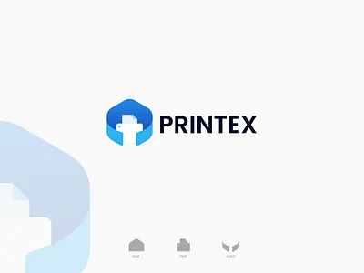 Printex logo brand branding fresh graphic design illustrator light logo minimal monogram newlogo print simple trendy typography