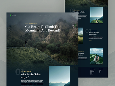 MNDK Landing-Page adobe xd climbing app design web figma gradient hiking landing page landingpage mockup mountain nature onepage ui ui design ui ux ui web ux ux design web app web design