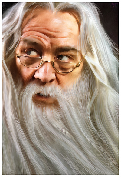 Albus Dumbledore illustration movies painter photoshop portrait procreate