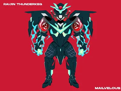 Raijin Thunderkeg The Storm Spirit adobe illustrator character design dota dota 2 dota2 game graphic design illustration mecha storm spirit valve