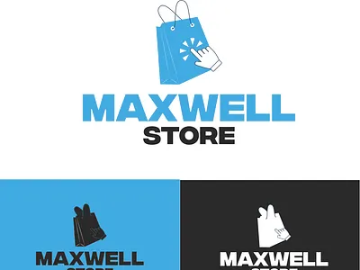 Shopping store logo attractive bag branding click design graphic design hand illustration logo online restaurant shop shopping stores typography vector