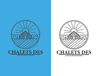unique logo design attractive branding company cottage design graphic design illustration logo nature vector