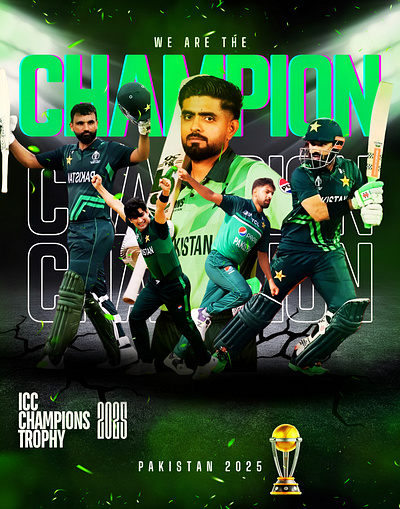 Pakistan Cricket Team Poster branding business cricket design graphic design pakistan poster team