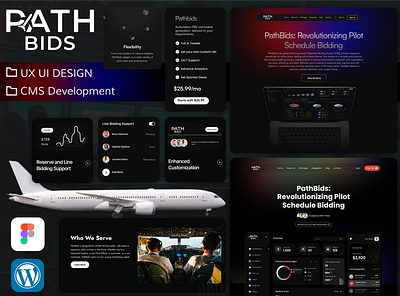 Website UI/UX Design & Development For Pilot Schedule Bidding bidding website cms development figma pilot schedule bidding scheduling platform ui ui ux design ux ux design web design website design website ui design wordpress development