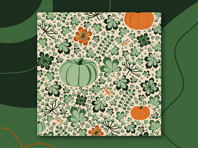 autumn pattern. autumn background autumn background branding cosmetics design glamour graphic design green illustration logo