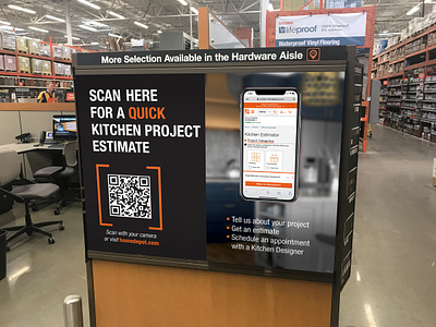 The Home Depot Kitchen Estimator POP design retail signage the home depot