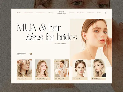 Bridal Resource Website Concept beauty bridal bride dailyui fashion groom hair landingpage makeup website wedding