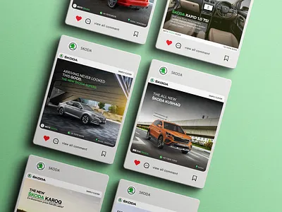 ŠKODA branding cars creative direction creativedesign design digital skoda social media