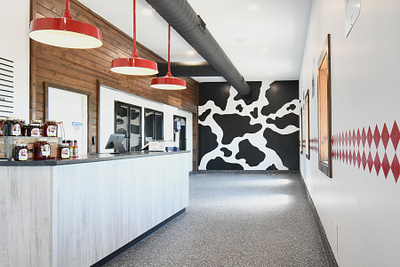 Creamery Interior Design branded environment dairy farm food interior design