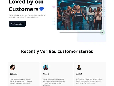 Fintech website #piggyvest clone. The html is available design ux