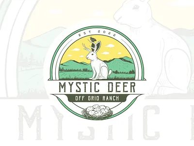 Logo Vintage Rabbit | Quail Eggs logo eggs logo emblem logo farm logo quail logo rabbit logo rustic logo vintage