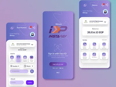 Instapay design figma graphic design ui ux