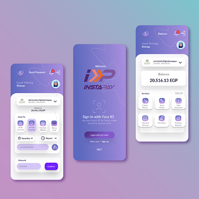 Instapay design figma graphic design ui ux