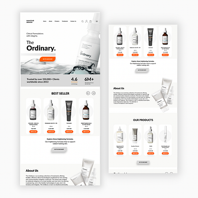 The Ordinary. design figma graphic design ui ux