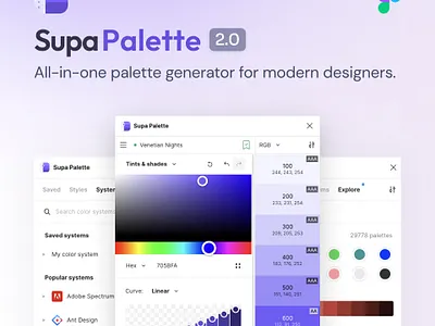 Supa Palette 2.0 color system colors figma palette