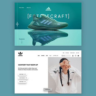 Adidas design figma graphic design ui ux webdesign