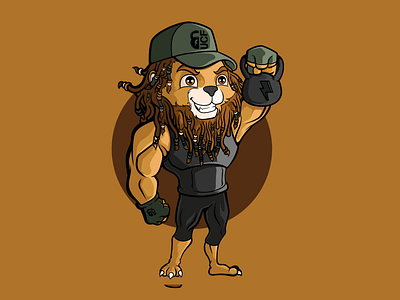 crossfit lion character character characterdesign crossfit fit illustration mascotlogo vector