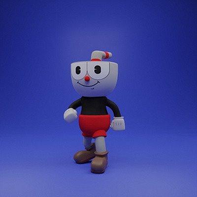 Cuphead Character 3d blender character