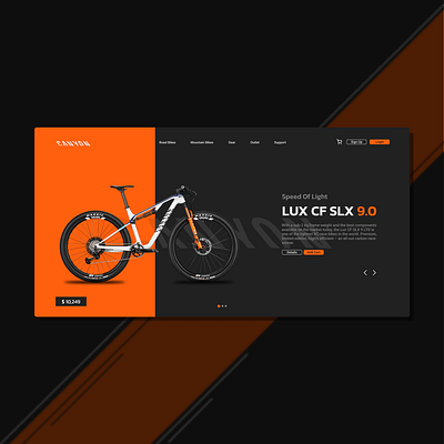 Bicycle Store Landing Page app design graphic design illustration typography ui ux web website