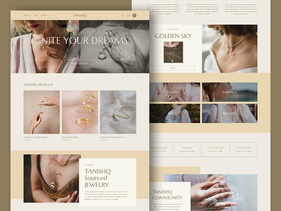 Jewelry Landing Page amazing website design design e commerce app design gold jewelry jewelry landing page jewelry shop jewelry website design jewelry website designer landing page design typography ui user experience user interface ux website design