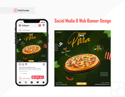 Social Media Banner Design facebook post food banner graphic design instagram post design social social media social media design web banner web banner design
