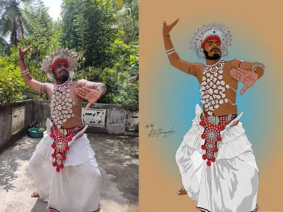 Kandy Dancer 2d design art work design graphic design illustration vector art vector design vector drawing vectorart