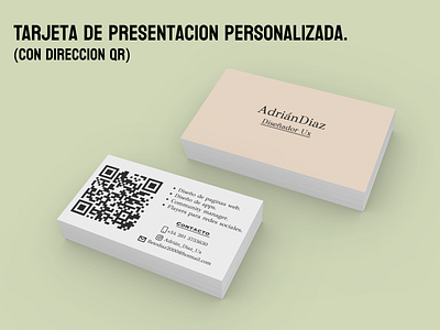 Tarjeta de presentación graphic design ui ux