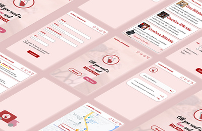 Kumar's Milkshake Application UX/UI Design design ui ux