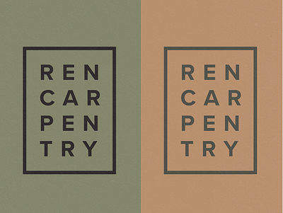 Ren Carpentry Logo Design by Type Affiliated branding carpentry logo masculine branding masculine logo wood working