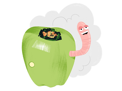 An Apple a Day... cannabis character drawing food illustration lifestyle