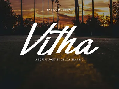 Vitha Script modern monoline font