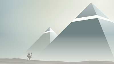 Ancient Pyramid || Stand Alone | Landscape fantasy illustration adobe illustrator art concept fantasy illustration illustrator pyramid vector