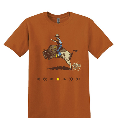 Bison Rider Illustration apparel apparel illustration graphic design illustration illustrative design marketing swag t shirt