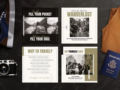 The Traveller Social Media Templates agency design facebook followers hollidays instagram journey likes photography porfolio social media templates travel trip