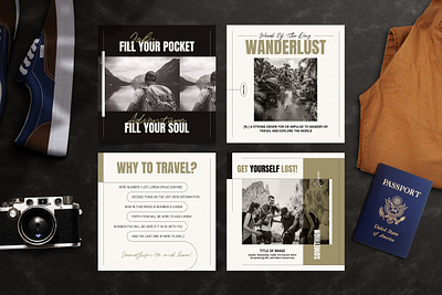The Traveller Social Media Templates agency design facebook followers hollidays instagram journey likes photography porfolio social media templates travel trip