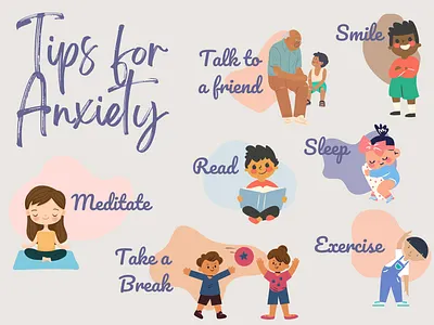 Tips for Anxiety graphic design illustration mental health